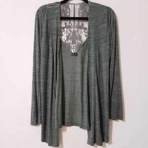 4/25 Agenda Olive Green Hi Lo Cardigan sz S